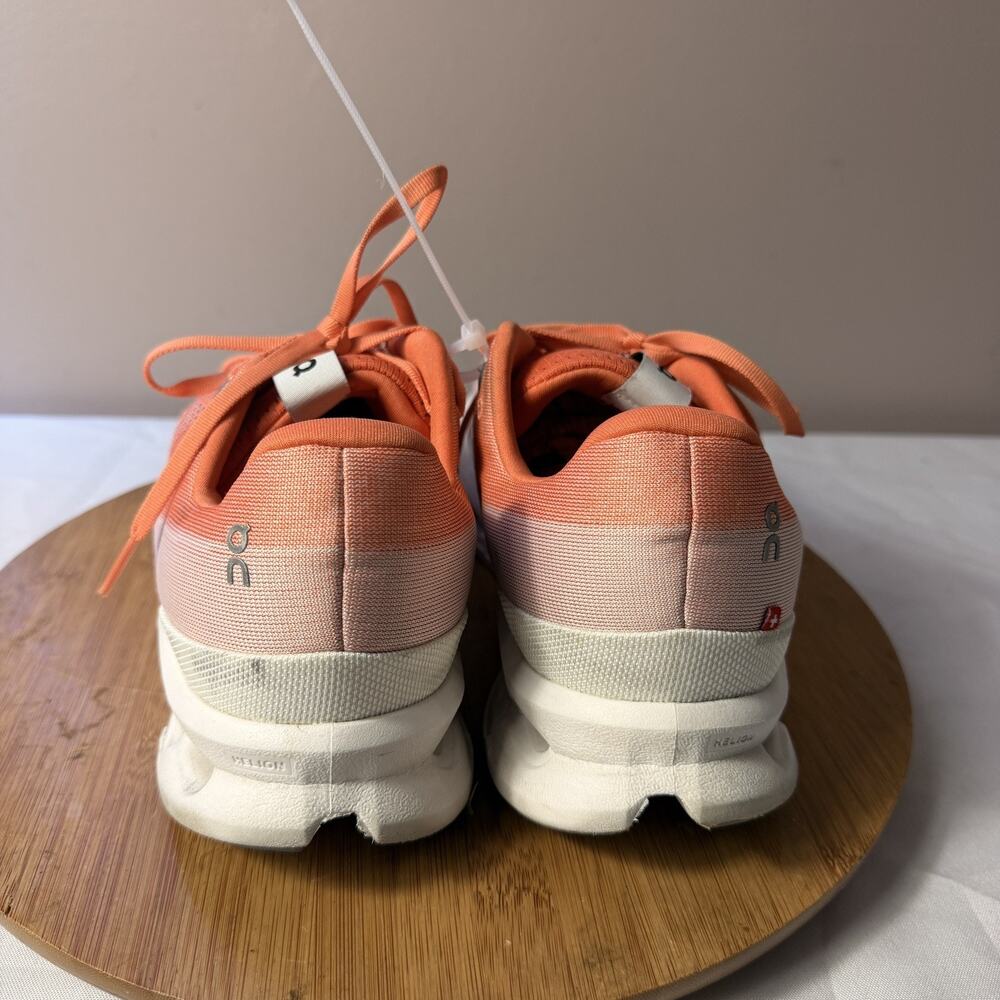 Size 11 - On Cloudsurfer Shoes Men’s Orange Running Cushion Cloudtec Sneaker - Picture 4 of 6